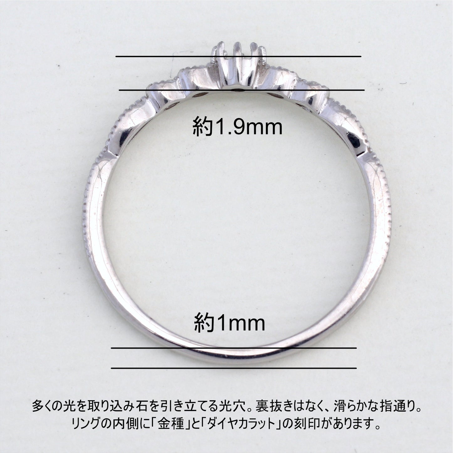 【空枠】2.5mm丸 リング | wk34922