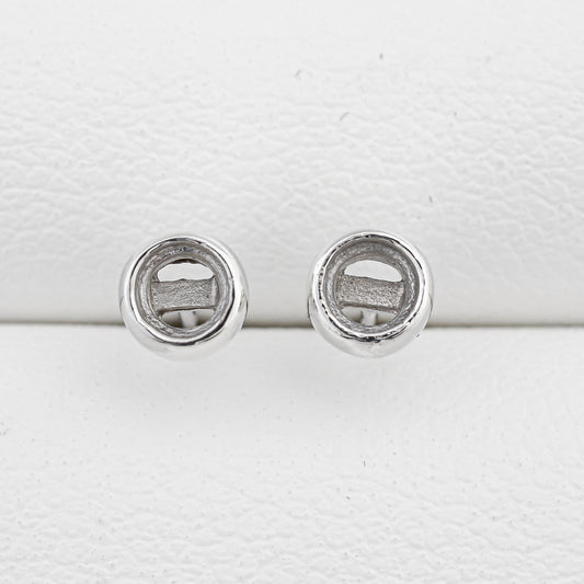 【空枠】3.0mm丸 0.10ct x 2ピース 覆輪スタッドピアス | wkcp1150