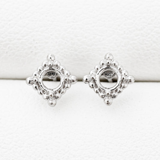 【空枠】3.0mm丸 0.10ct x 2ピース ピアス | wkcp2782 ae229