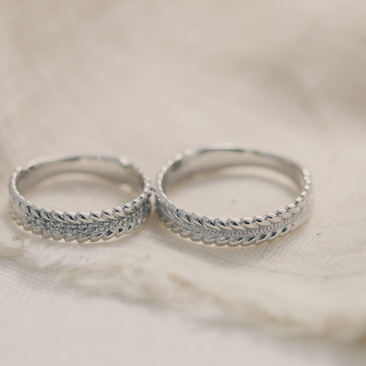 結婚指輪 ダイヤモンド 2本セット | 19341-19340