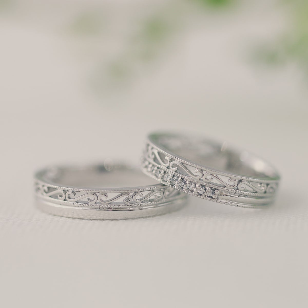 結婚指輪 ダイヤモンド 2本セット | 19343-19342