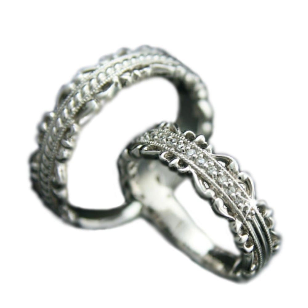 結婚指輪 ダイヤモンド 2本セット | 19345-19344