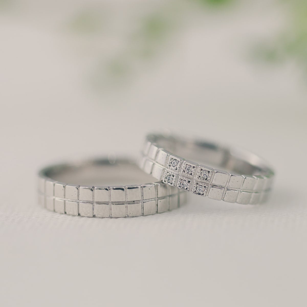 結婚指輪 ダイヤモンド 2本セット | 19495-19496