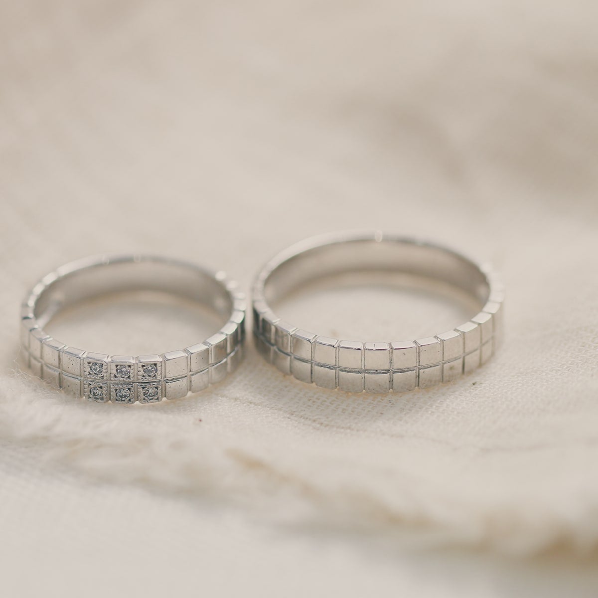 結婚指輪 ダイヤモンド 2本セット | 19495-19496