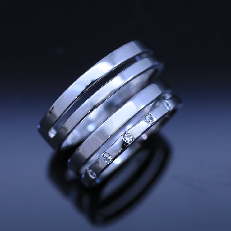 結婚指輪 ダイヤモンド 2本セット | 30422-30421