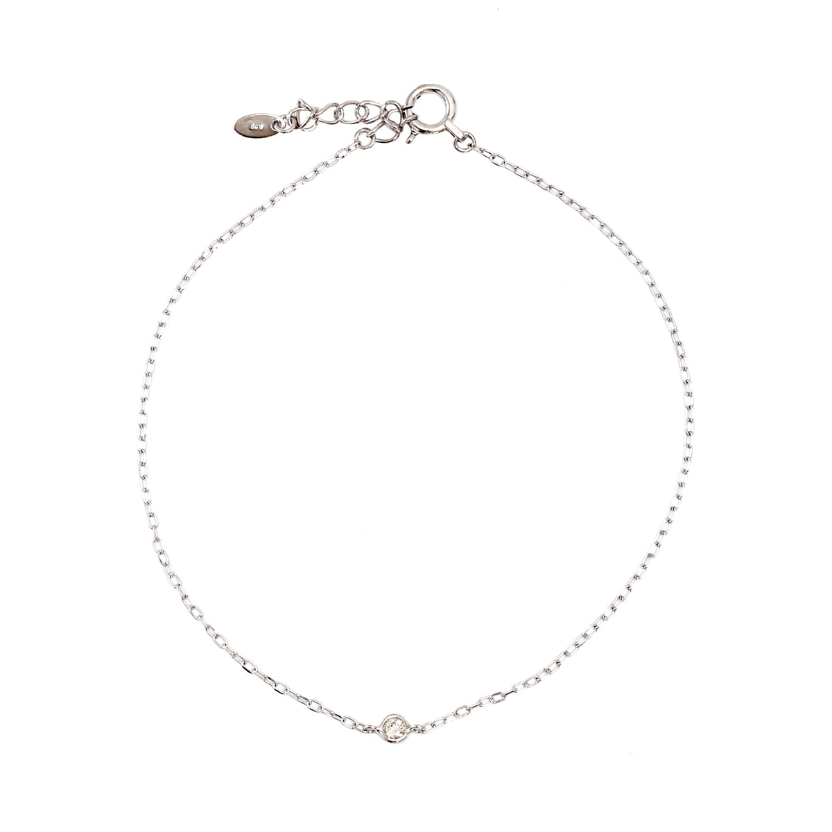 k18 一粒ダイヤモンドブレスレット アジャスター付き DIAMOND LINK