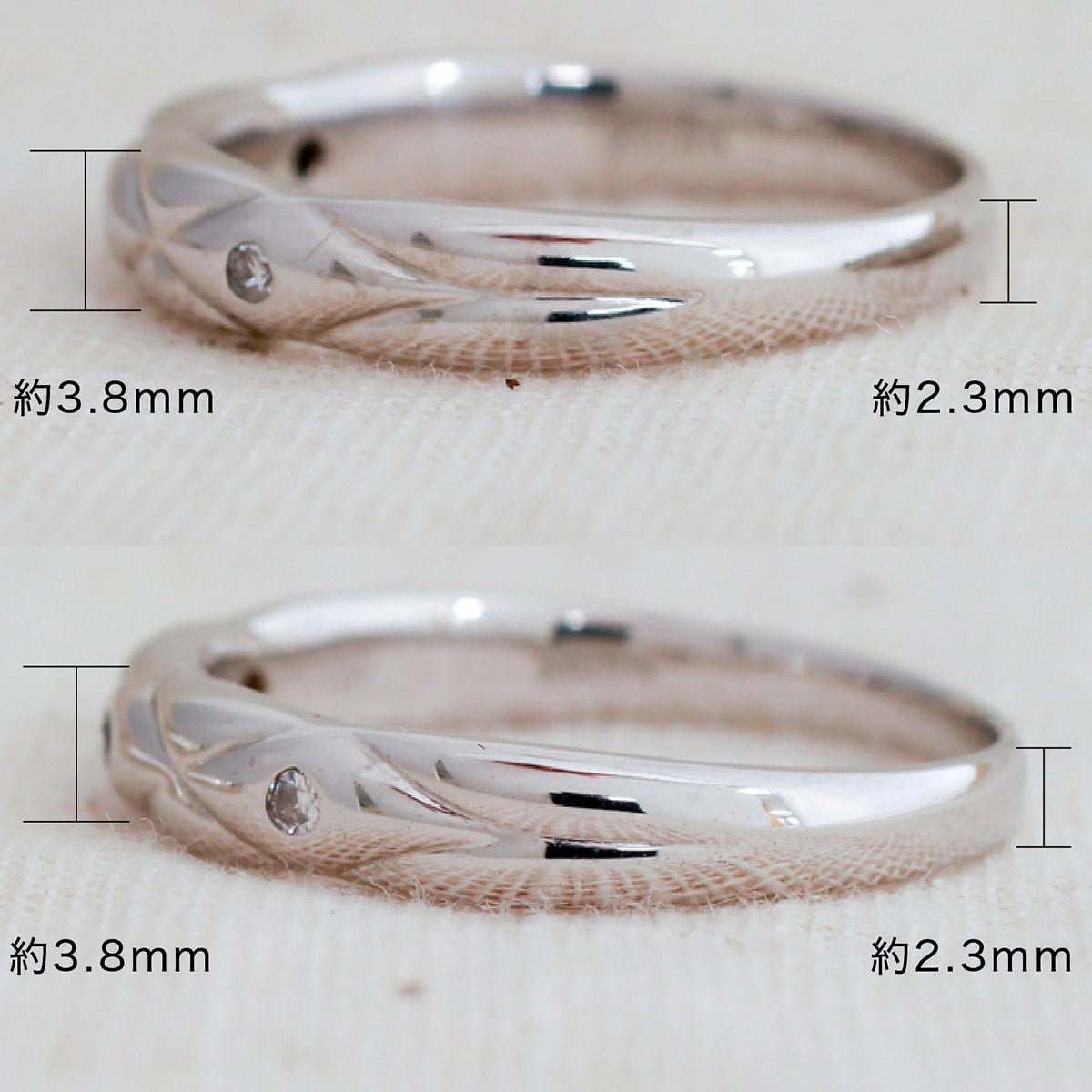 結婚指輪 ダイヤモンド 2本セット | dr499l-dr499m