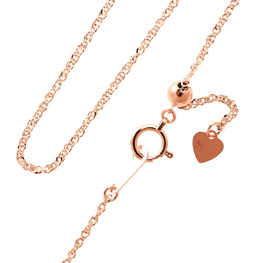 ネックレス チェーン グメットツイスト スライドアジャスター 幅1.2mm 長さ45cm | chain-gume