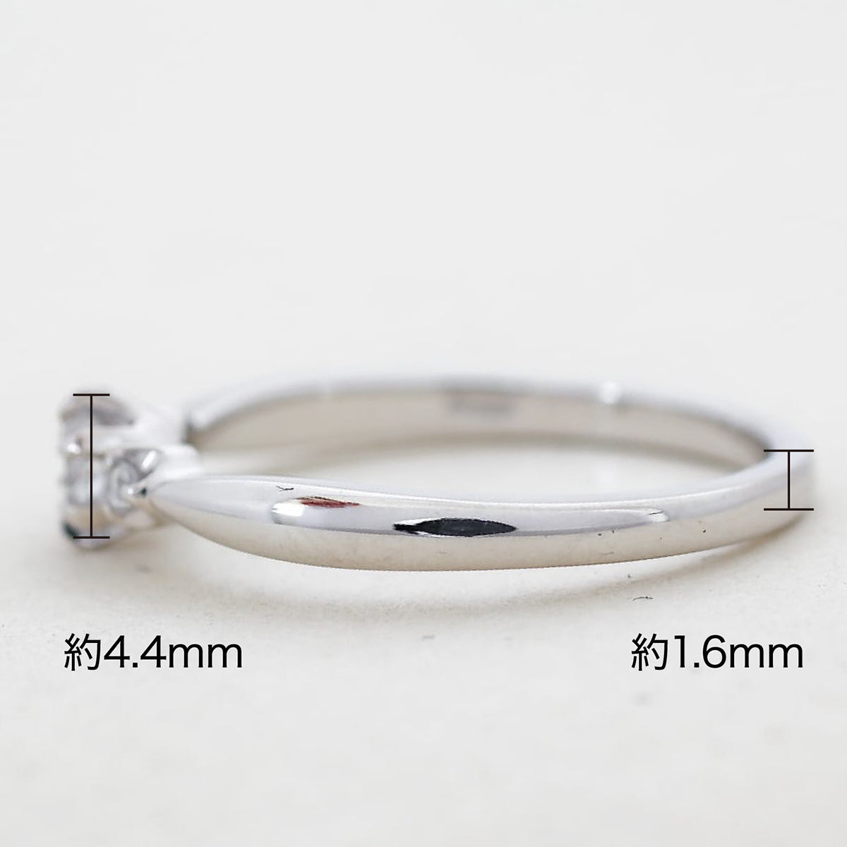 【空枠】3.8mm丸 0.20ct 一粒石ストレートデザイン 結婚指輪 | wkrh10