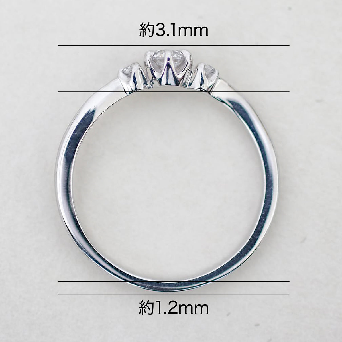 【空枠】3.8mm丸 0.20ct カーブデザイン 結婚指輪 | wkrh11