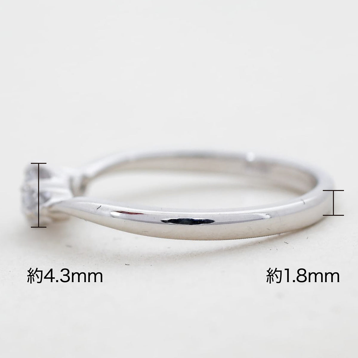 【空枠】3.8mm丸 0.20ct Vラインデザイン 結婚指輪 | wkrh12