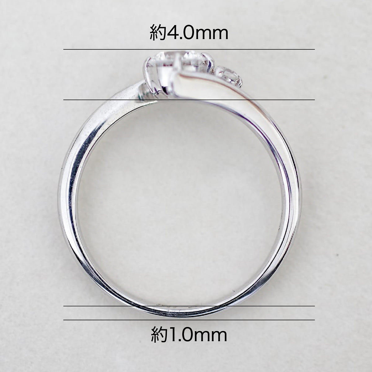 【空枠】4.3mm丸 0.30ct カーブデザイン 結婚指輪 | wkrh2