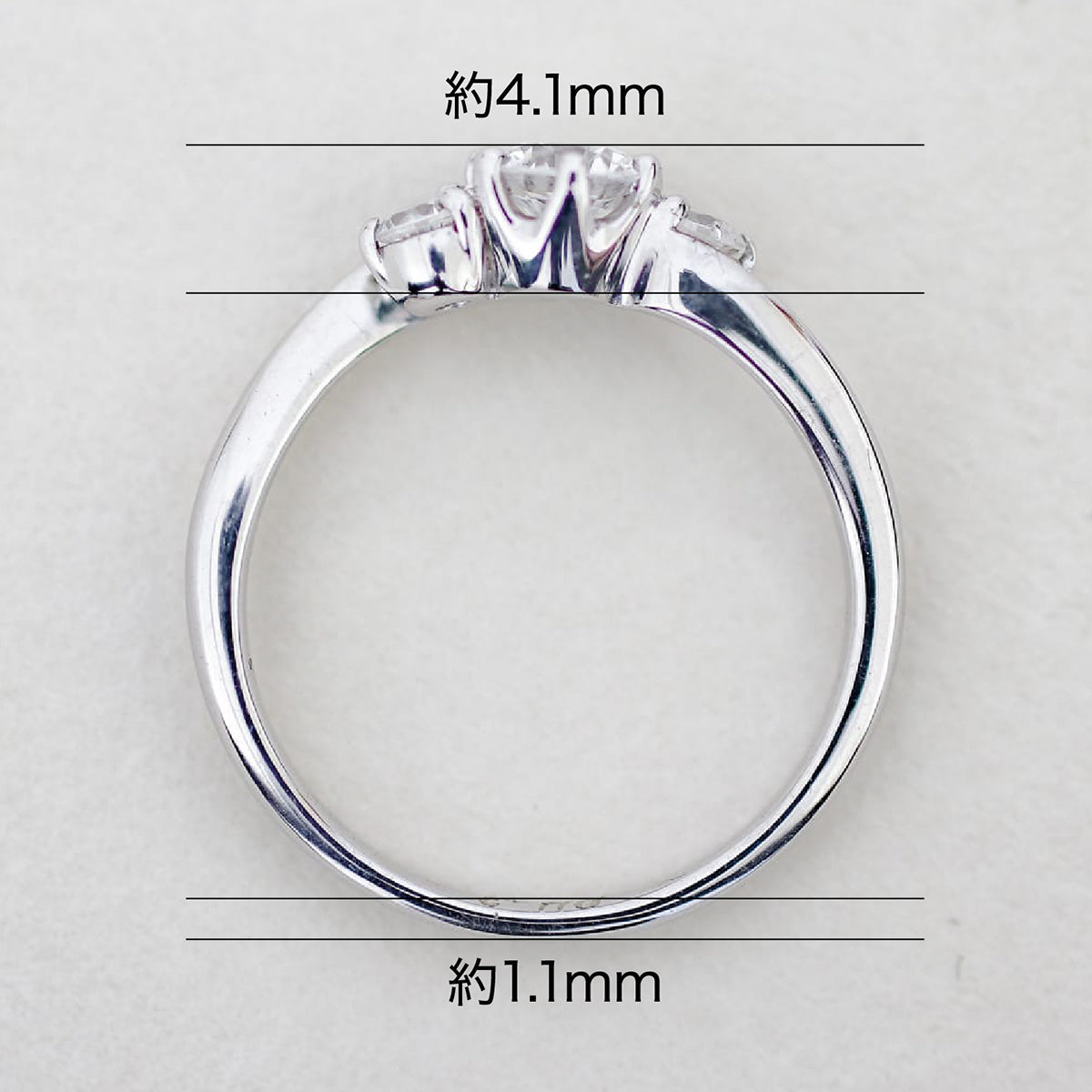 【空枠】4.3mm丸 0.30ct カーブデザイン 結婚指輪 | wkrh3