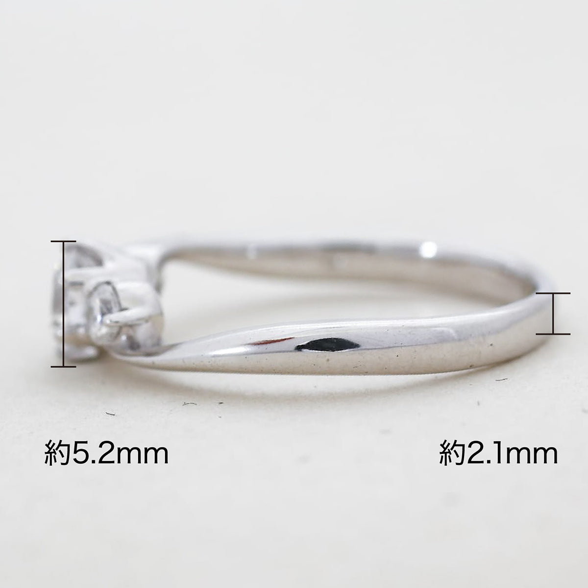 【空枠】4.3mm丸 0.30ct カーブデザイン 結婚指輪 | wkrh3