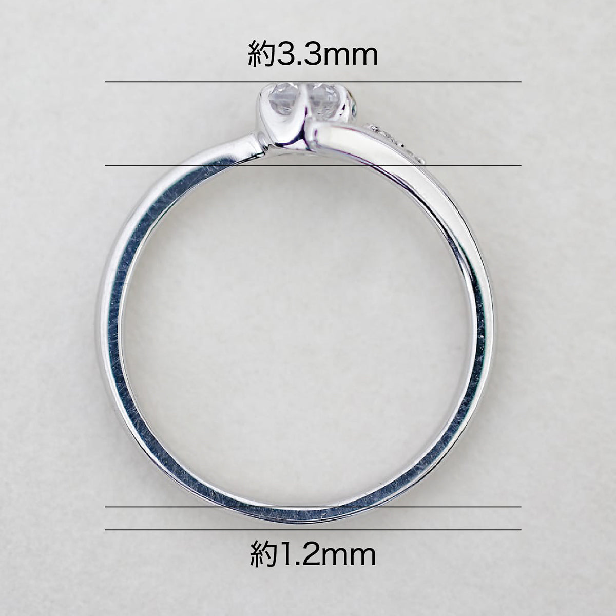 【空枠】4.3mm丸 0.30ct Vラインデザイン 結婚指輪 | wkrh5