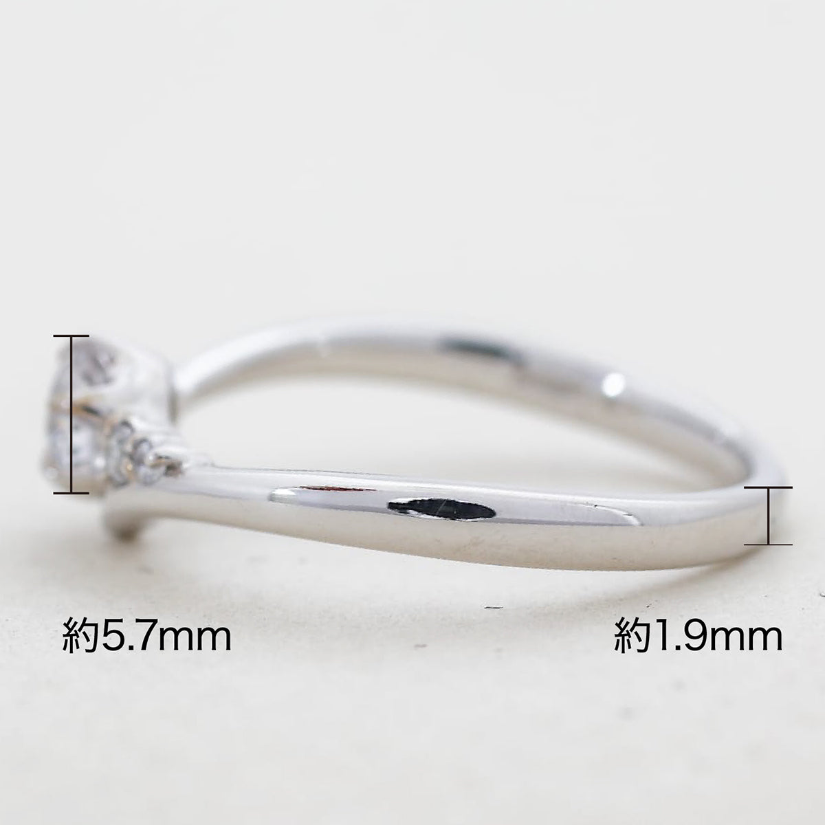 【空枠】4.3mm丸 0.30ct Vラインデザイン 結婚指輪 | wkrh5
