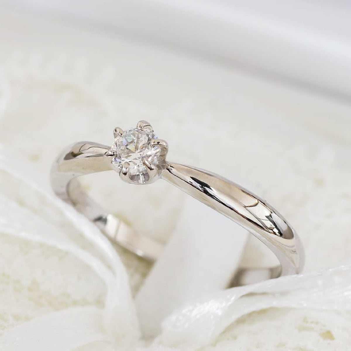 【空枠】3.8mm丸 0.20ct 一粒石ストレートデザイン 結婚指輪 | wkrh7