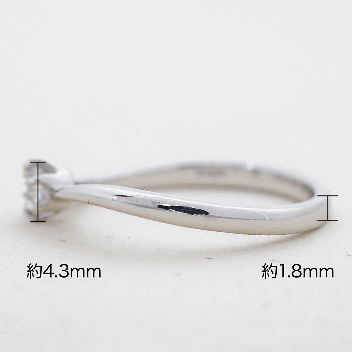 【空枠】3.8mm丸 0.20ct カーブデザイン 結婚指輪 | wkrh8